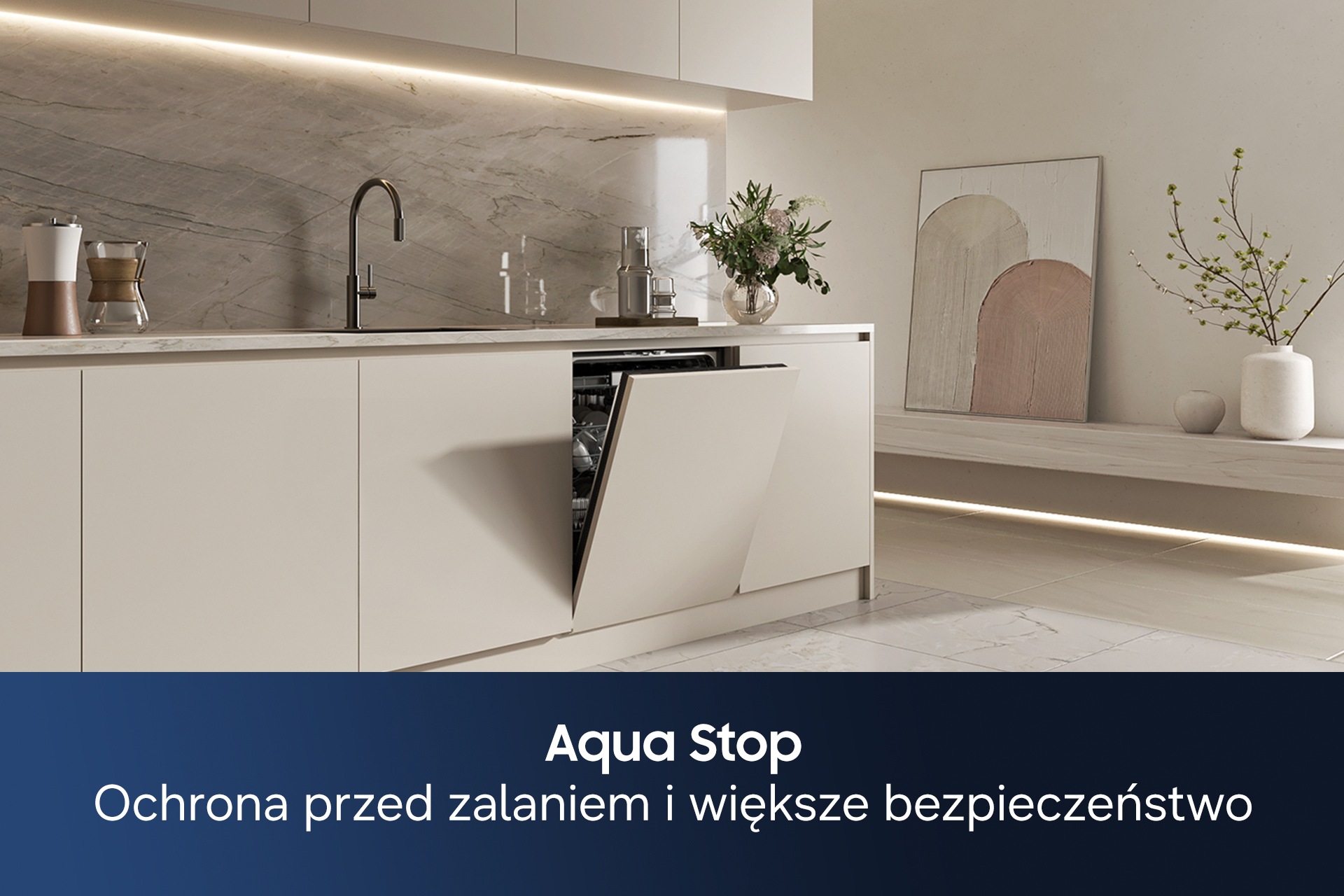 DW80H73VBB0U1 Zmywarka do pełnej zabudowy bez panelu, 60 cm Bez panelu