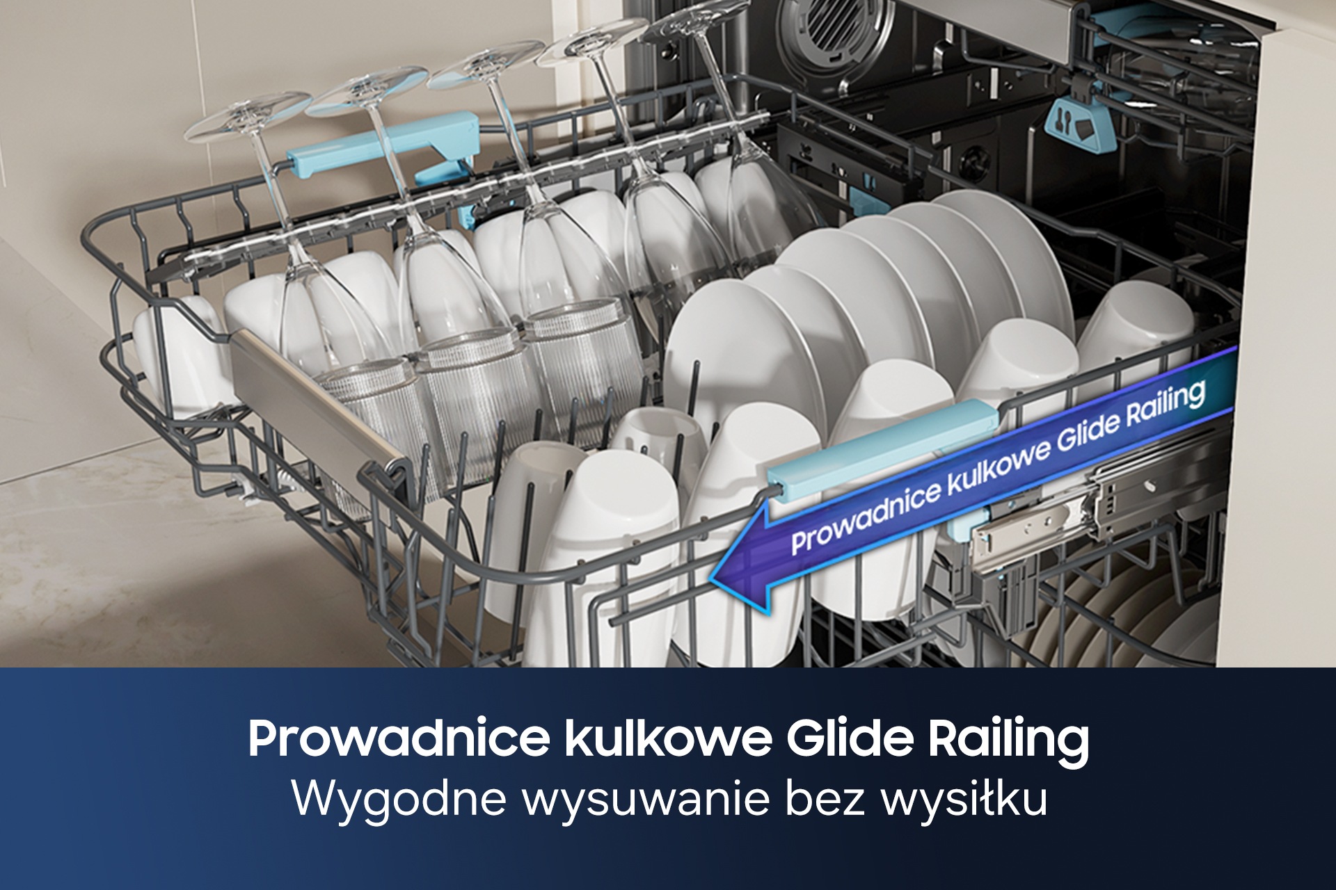 Zmywarka do zabudowy z szufladą CupWash bez panelu ​60 cm ​DW90H79H1B0U1 Bez panelu