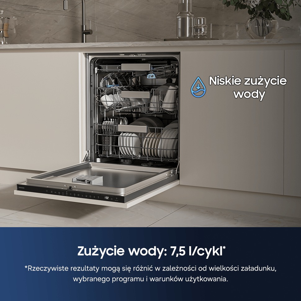 Zmywarka do zabudowy z szufladą CupWash bez panelu ​60 cm ​DW90H79H1B0U1 Bez panelu