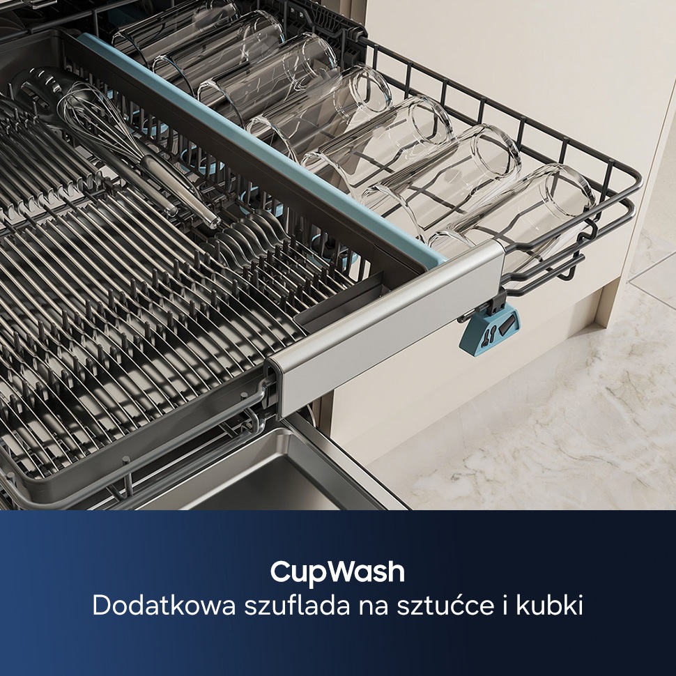 Zmywarka do zabudowy z szufladą CupWash 60 cm bez panelu ​ ​ Bez panelu