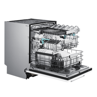 DW90H/24 Full Built-in Dishwasher Energy Efficiency and AI Wash DW90H79NAB0U1 Dynamic1 White 