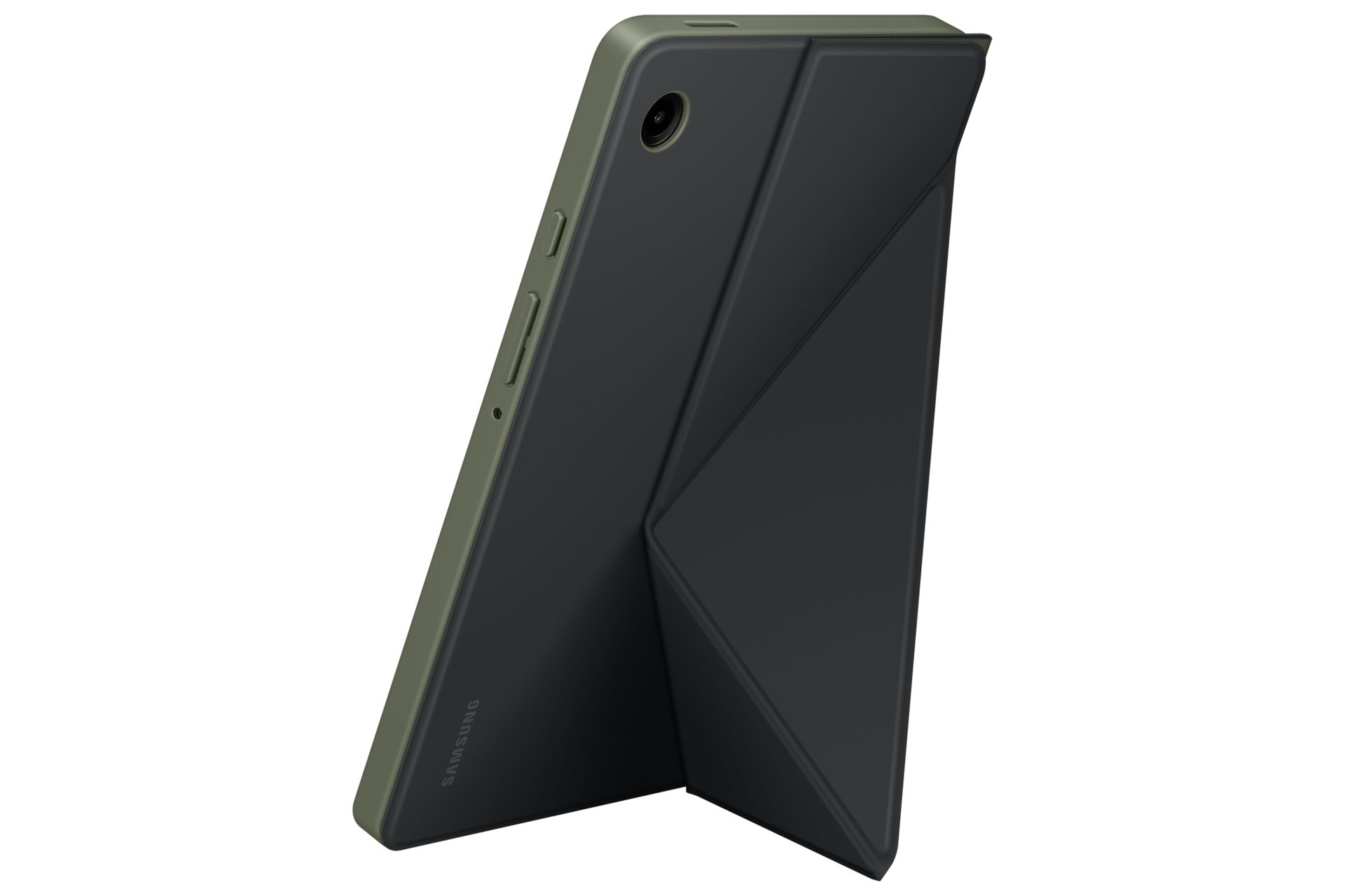 Czarne etui Book Cover do Galaxy Tab A9 z tabletem pionowo