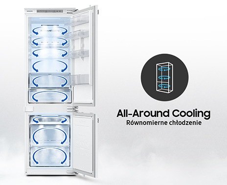Dzięki systemowi All-Around Cooling wszystkie produkty w lodówce Samsung BRB26615FWW/EF pozostaną świeże.