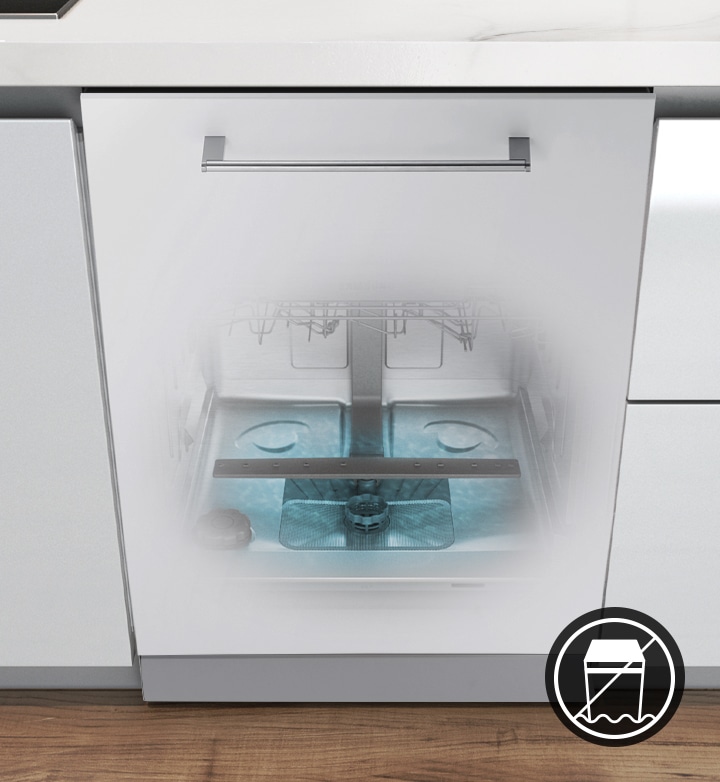 Protecția Aqua Stop din mașina de spălat vase Samsung DW60A8071BB/EO de 60 cm protejează împotriva inundațiilor.