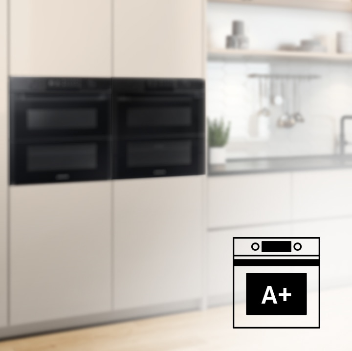Efektywność energetyczna klasy A+ w piekarniku elektrycznym 75l Samsung NV75A6649RK/EO.