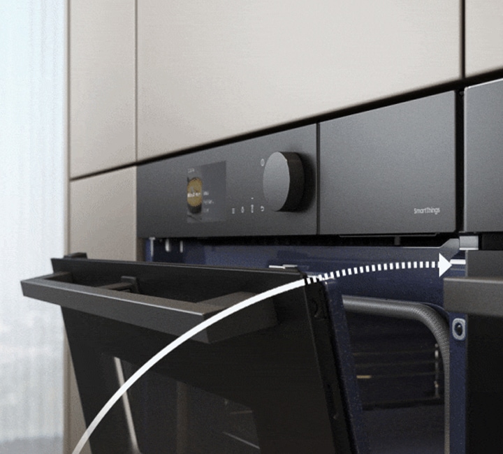 Shows how the Soft Close Door closes slowly in the final few centimeters to prevent any unnecessary noise or vibration.