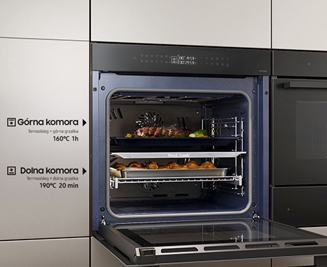 Piekarnik NV7B4240VAK/U2z dzielonymi drzwiami Dual Cook 