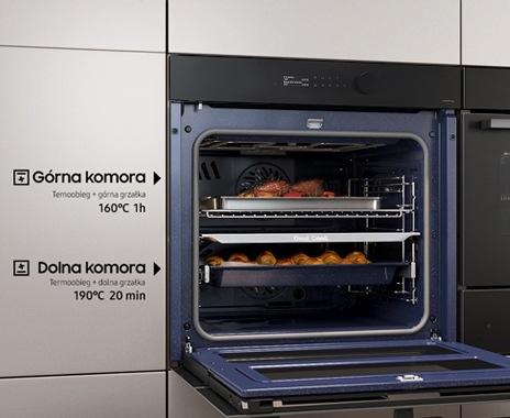 Wbudowany piekarnik parowy NV7B5745PAK/U2 z fukcją Dual Cook Flex
