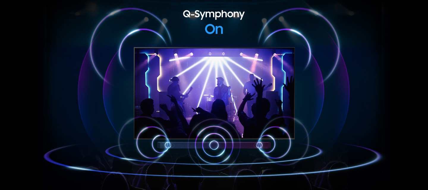Відео, що показує технологію Q-Symphony на Crystal UHD DU9072 4K Smart TV