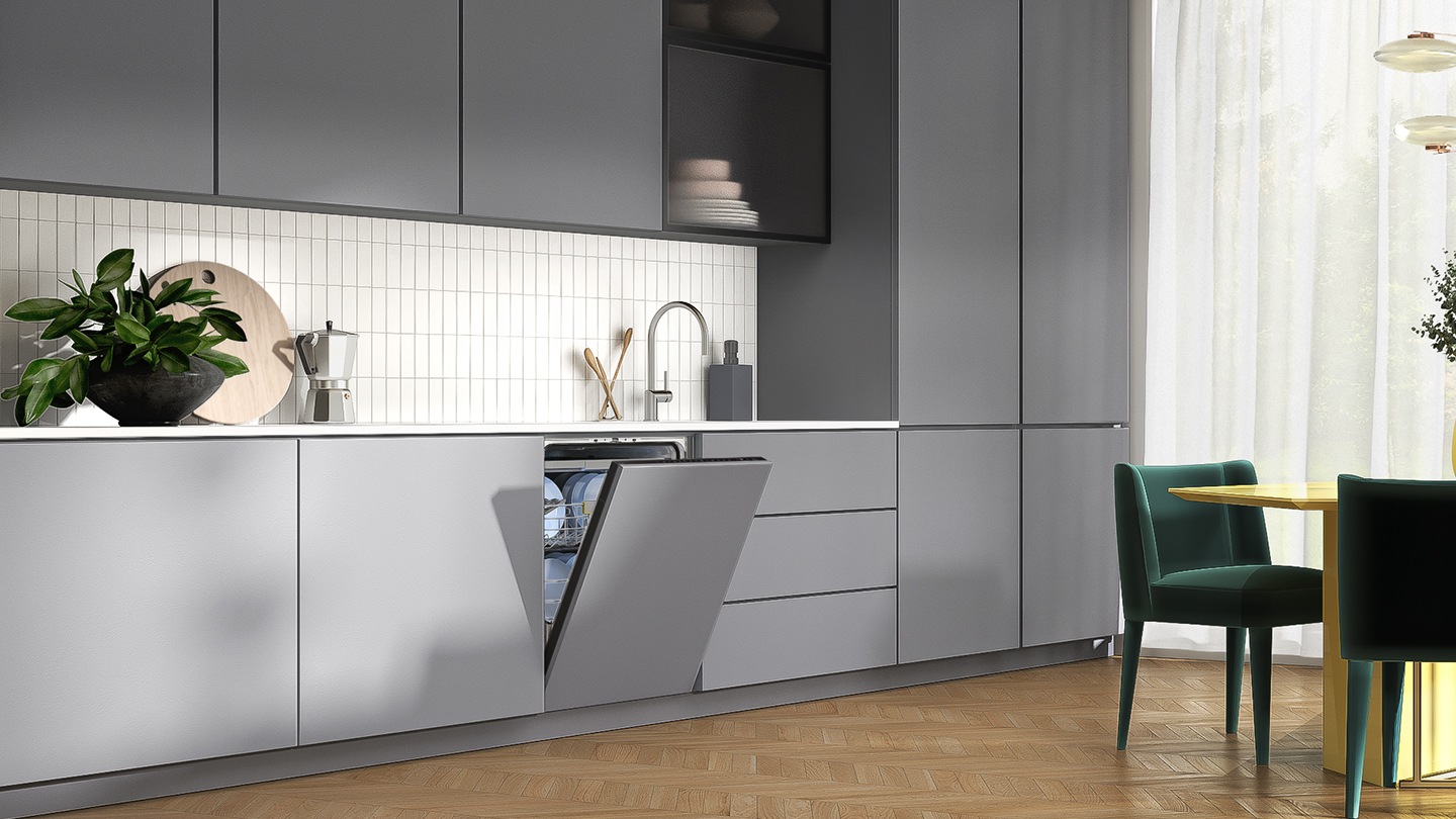 Efficiently effective. DW7700B is installed in a modern kitchen.