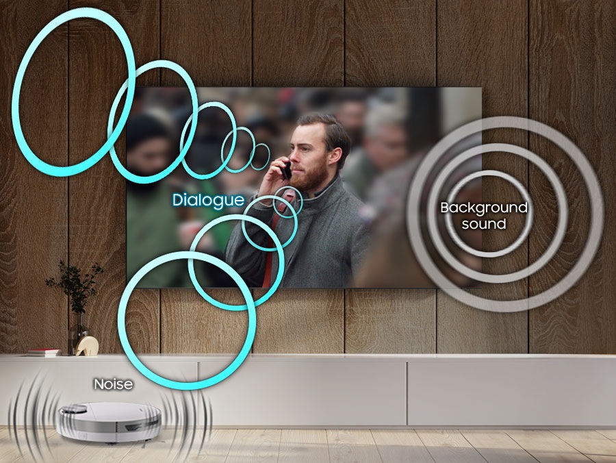 Активний підсилювач голосу Pro включений до Samsung OLED 4K s94d Smart TV.