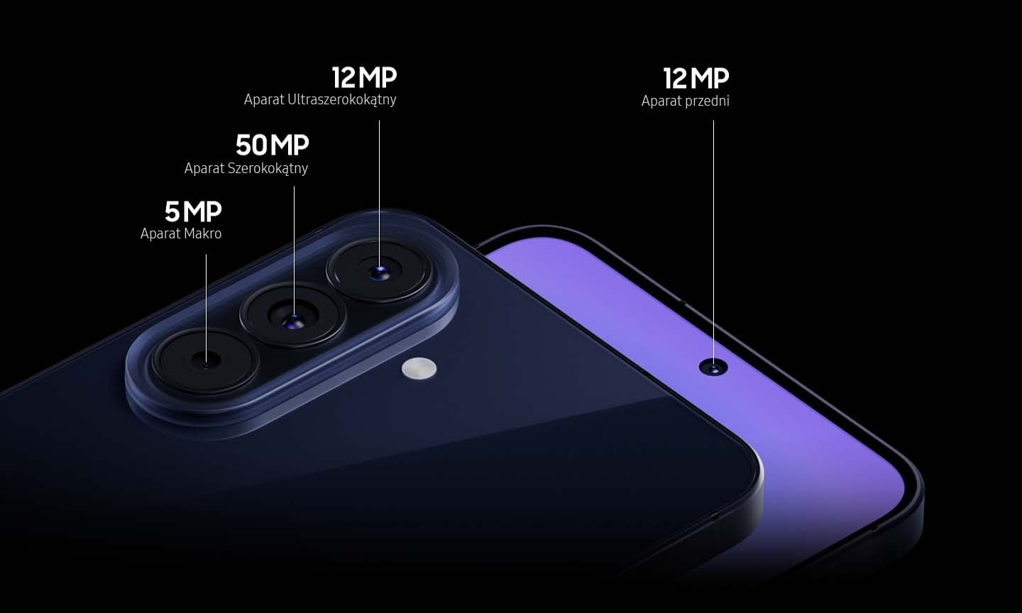 Samsung Galaxy A57 5G – moduły aparatów 50 MP, 12 MP i 5 MP