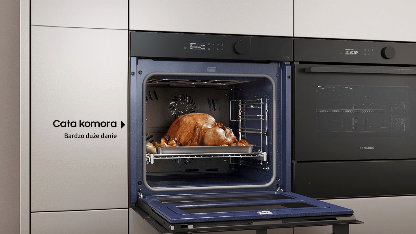 Piekarnik parowy Samsung Steam Cook NV7B5785KAK/U2 z Dual Cook Flex dla możliwości pieczenia w całej komorze dużych dań