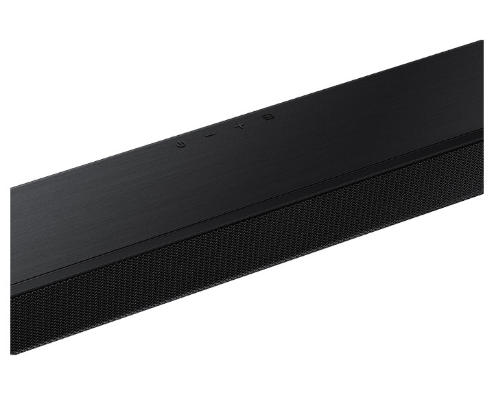 Zbliżenie na detale w soundbarze HW-A550 2.1ch. Wybierz niesamowite doznania dźwiękowe!