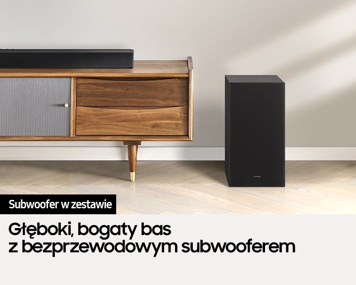Subwoofer w zestawie soundbara HW-B450 Samsung