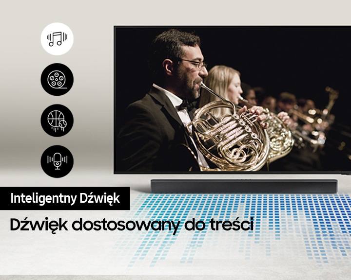 Funkcja Inteligentnego Dźwięku w soundbarze HW-B450