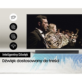 Funkcja Inteligentnego Dźwięku w soundbarze HW-B450