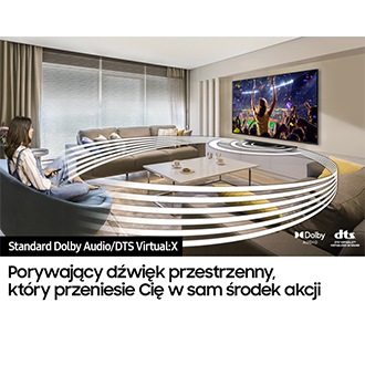 Funkcja przestrzennego dźwięku w soundbarze Samsung HW-B550