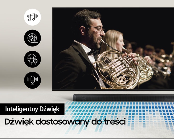 Inteligentny dźwięk dopasowany do treści z Soundbarem Q-seria HW-Q60B