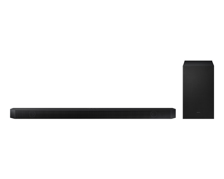 Widok na cały zestaw Q-serii soundbar Samsung HW-Q700B/EN