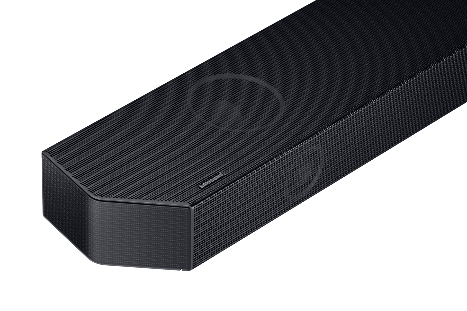 Zbliżenie na krawędź Soundbara Q-seria HW-Q700D 3.1.2 z subwooferem 