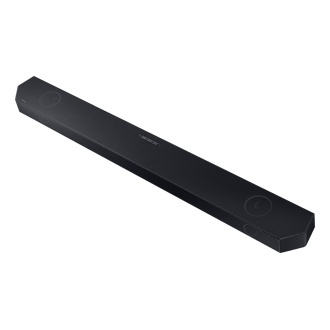 Widok z prawej na soundbar Q-seria HW-Q700D 3.1.2 z subwooferem Samsung