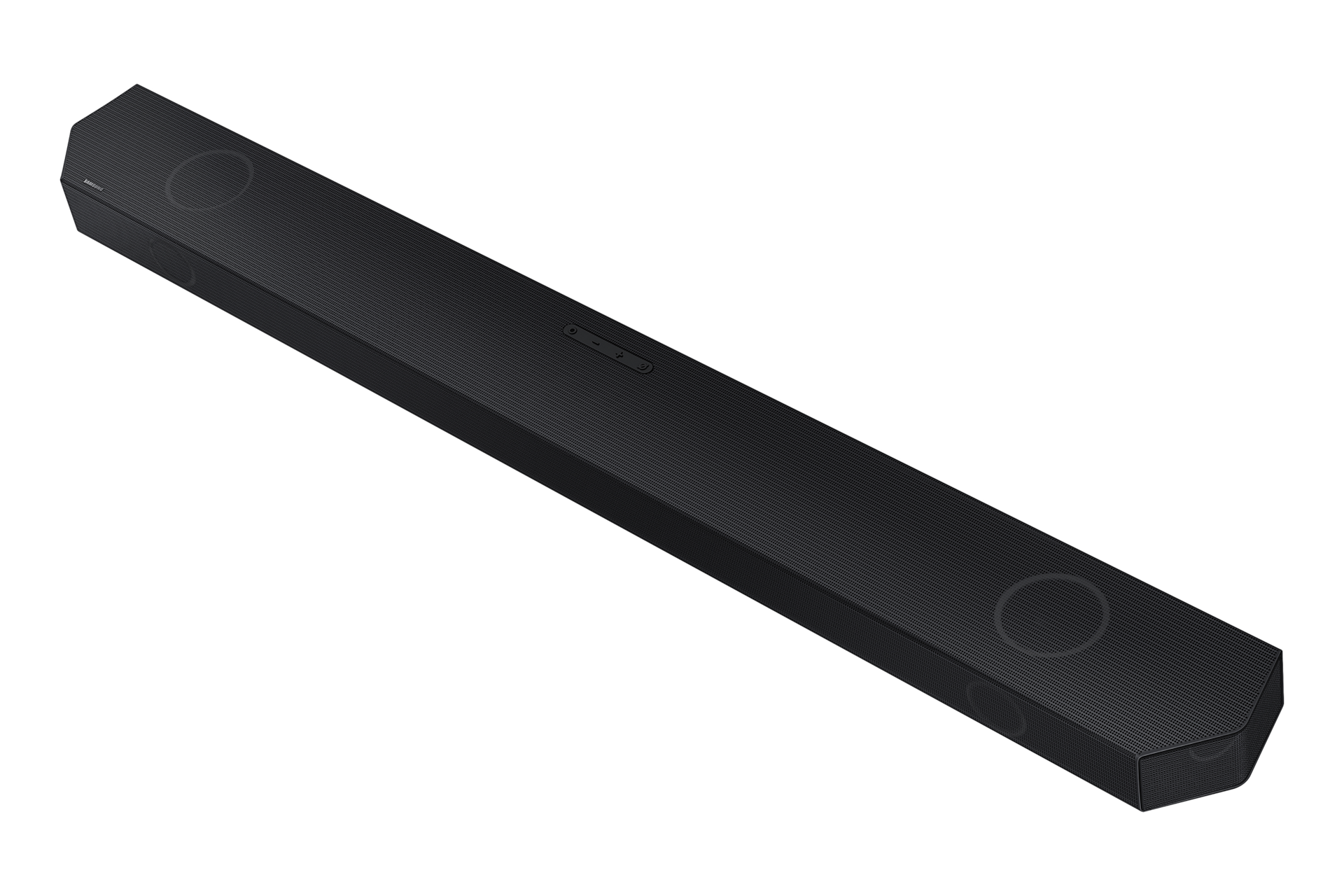 Widok z prawej na soundbar Q-seria HW-Q800D 5.1.2 z subwooferem Samsung
