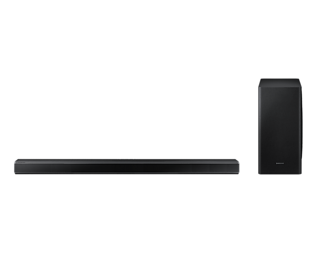 Widok na przód nowego soundbaru Samsung Q800T Q-seria 2020 - poznaj wszystkie tegoroczne modele i wybierz idealny dla siebie