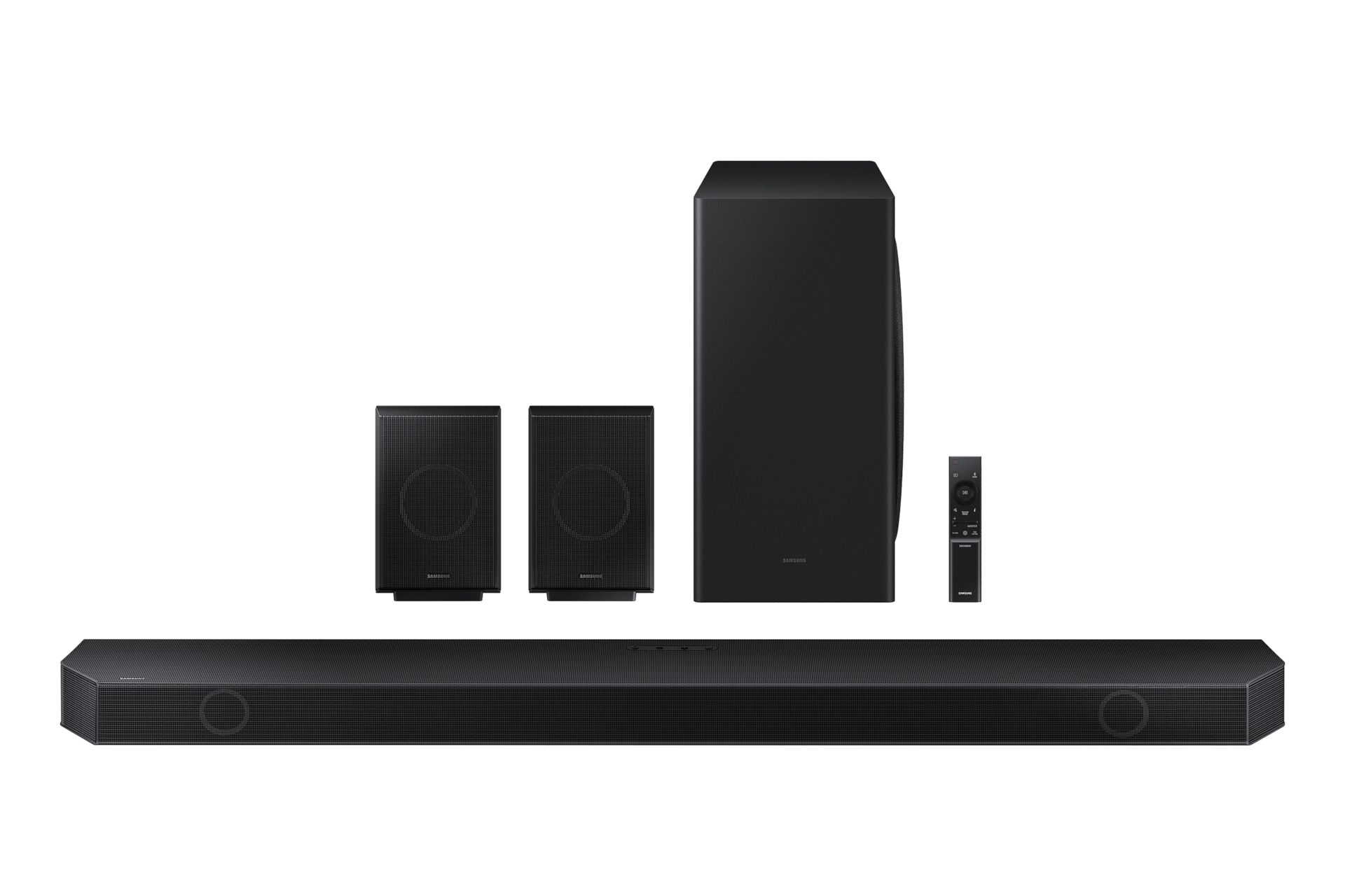 Przedstawienie zestawu, jakim jest soundbar HW-Q930B/EN od marki Samsung. 