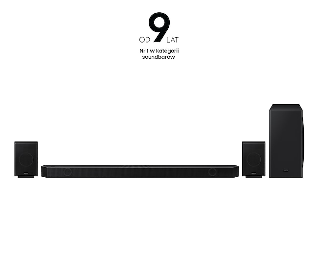 Zdjęcie przedstawiające zestaw soundbar HW-Q930B/EN Samsung z wymiarami