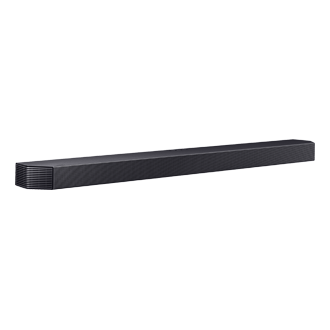 Soundbar Q-seria HW-Q800F 5.1.2 w kolorze czarnym, widok na skos od lewej strony