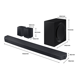 Zestaw Soundbar Q-seria HW-Q990C - wymiary w milimetrach