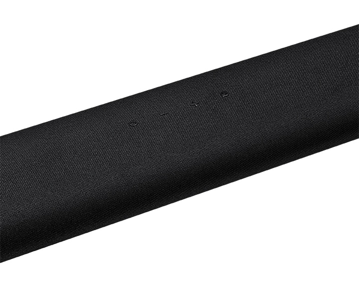 Sprawdź detale, zbliżenie na środkową część soundbara S60A firmy Samsung.