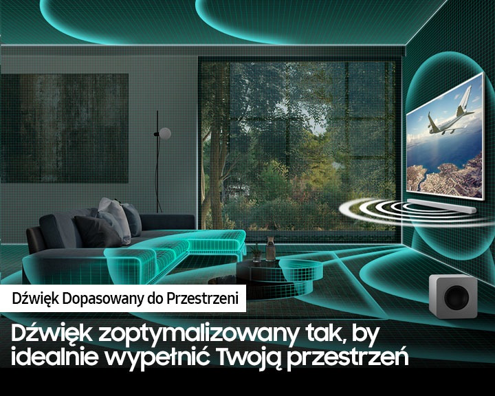 [Z sóú~ñdbá~rém S~ámsú~ñg HW~-S801B dźw~íęk dó~pásó~wújé~ síę dó~ przé~strz~éñí]