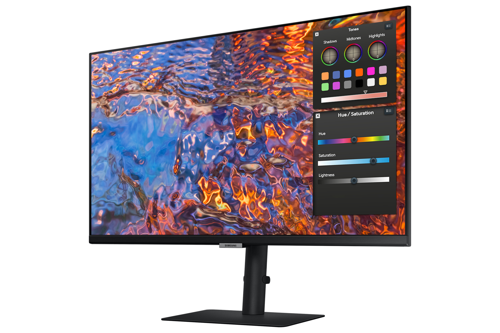 27" UHD Monitor with DCI-P3 98%, HDR and USB type-C R-perspective2 Black 