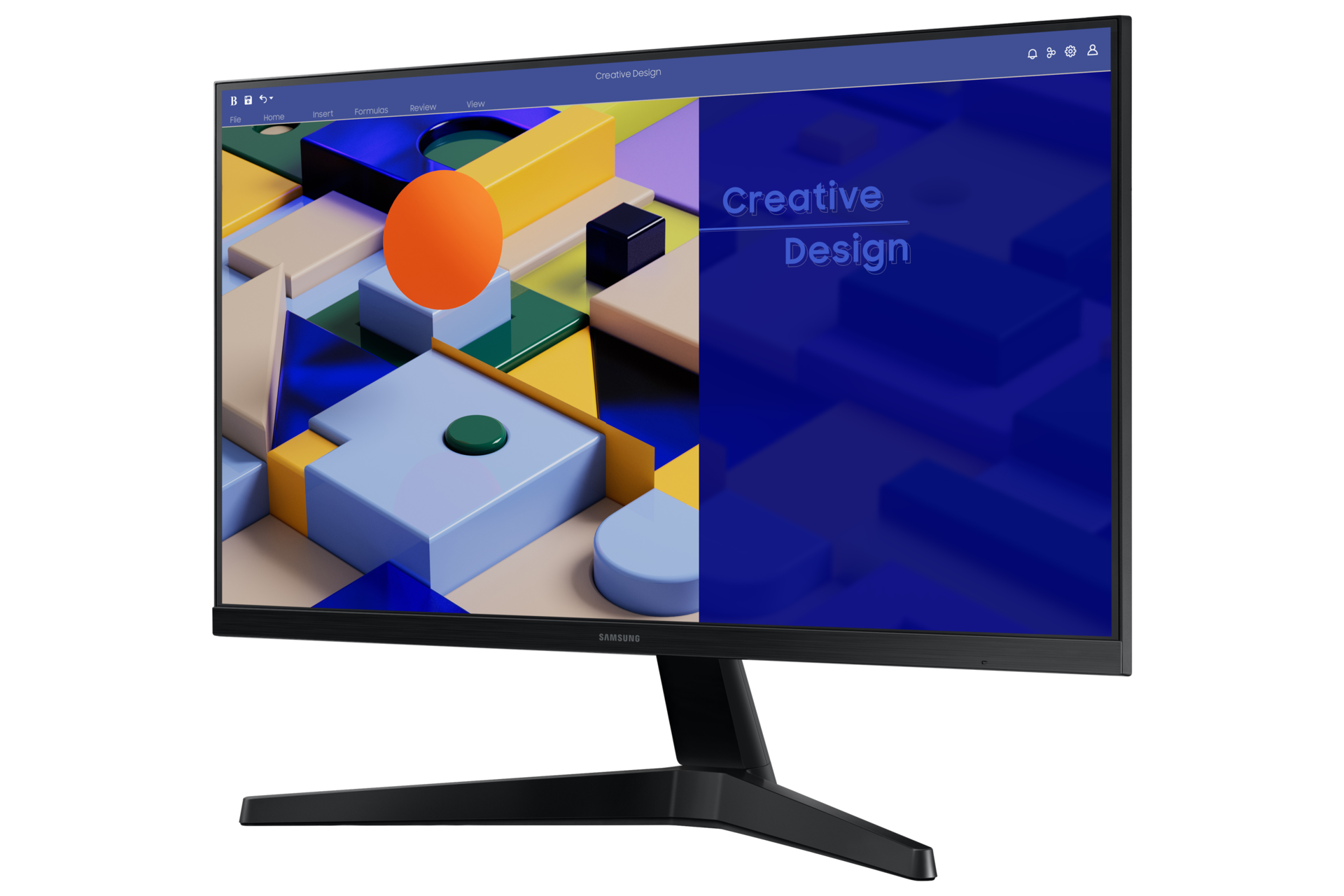 Monitor S31C 27" FHD, 75Hz, AMD FreeSync (LS27C310EAUXEN) - widok po skosie w prawo