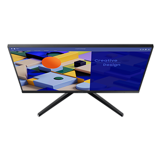 Widok z góry na pochylony monitor Samsung S31C 27" FHD, 75Hz, AMD FreeSync (LS27C310EAUXEN)