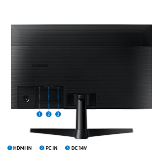 Monitor bezramkowy S31C 27 cali FHD, 75Hz, AMD FreeSync (LS27C310EAUXEN) - widok na wejścia do monitora