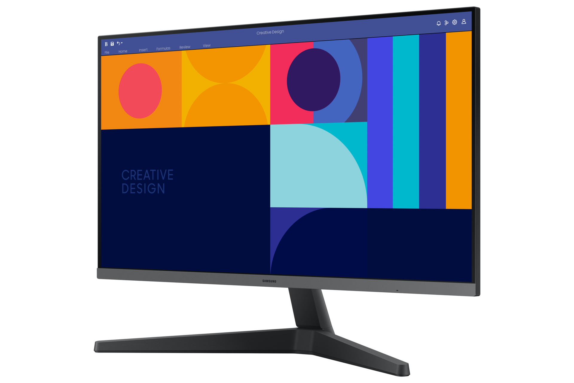 Monitor do pracy biurowej S3 27 cali, model LS49CG950EUXEN, widok po skosie w lewo