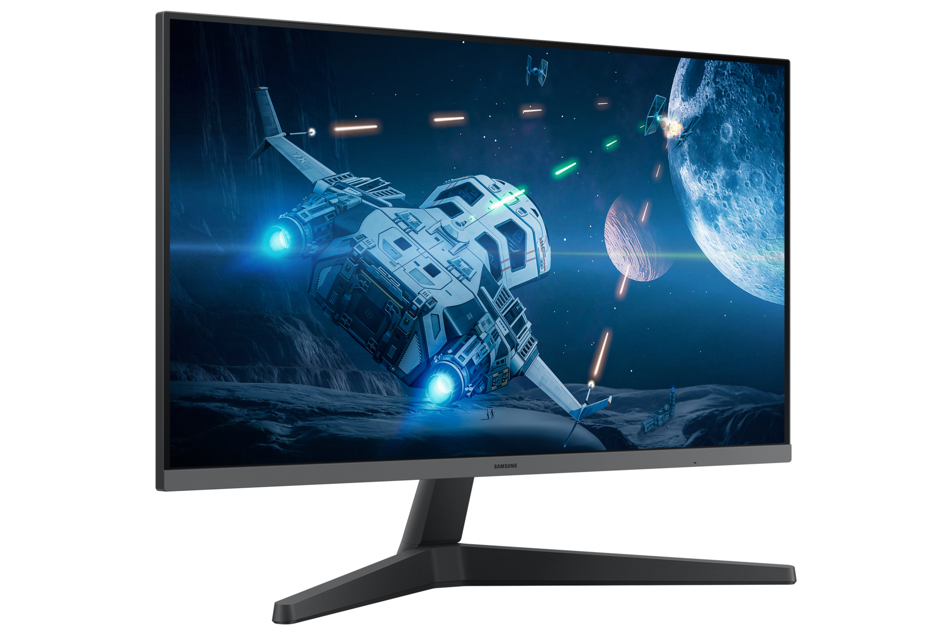 Monitor do pracy biurowej S3 27 cali, model LS49CG950EUXEN, widok na wejścia z ich opisem 