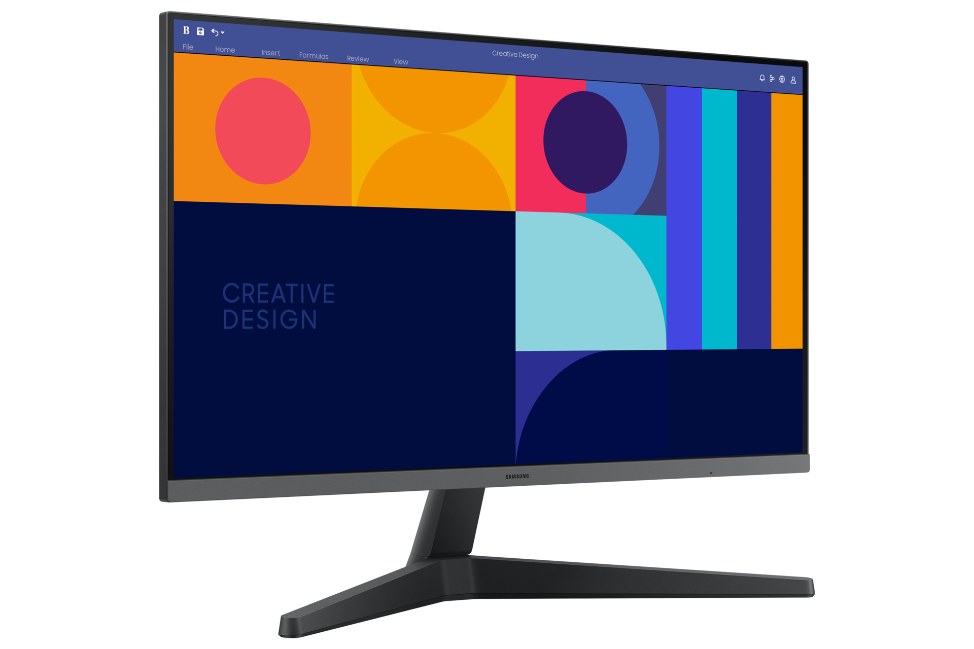Samsung Essential S3 27'' S33GC - widok skośny z prawej strony