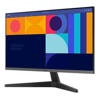 Samsung Essential S3 27'' S33GC - widok skośny z lewej strony