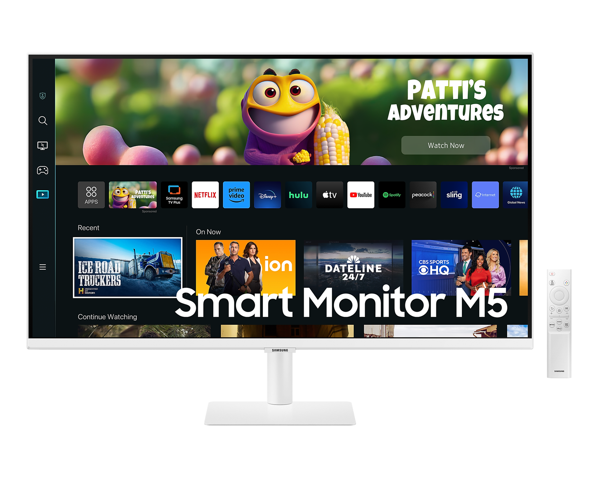 Monitor Smart M50C Biały 27" Smart TV (LS27CM501EUXDU) - widok z przodu