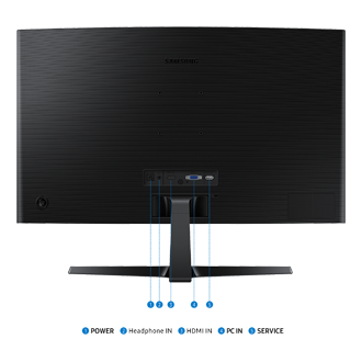 Zakrzywiony monitor 27 cale S36GD | LS27D366GAUXEN od tyłu 