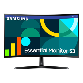 Zakrzywiony monitor 27 cale S36GD | LS27D366GAUXEN pokazany przodem 