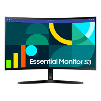 Zakrzywiony monitor 27 cale S36GD | LS27D366GAUXEN przodem 