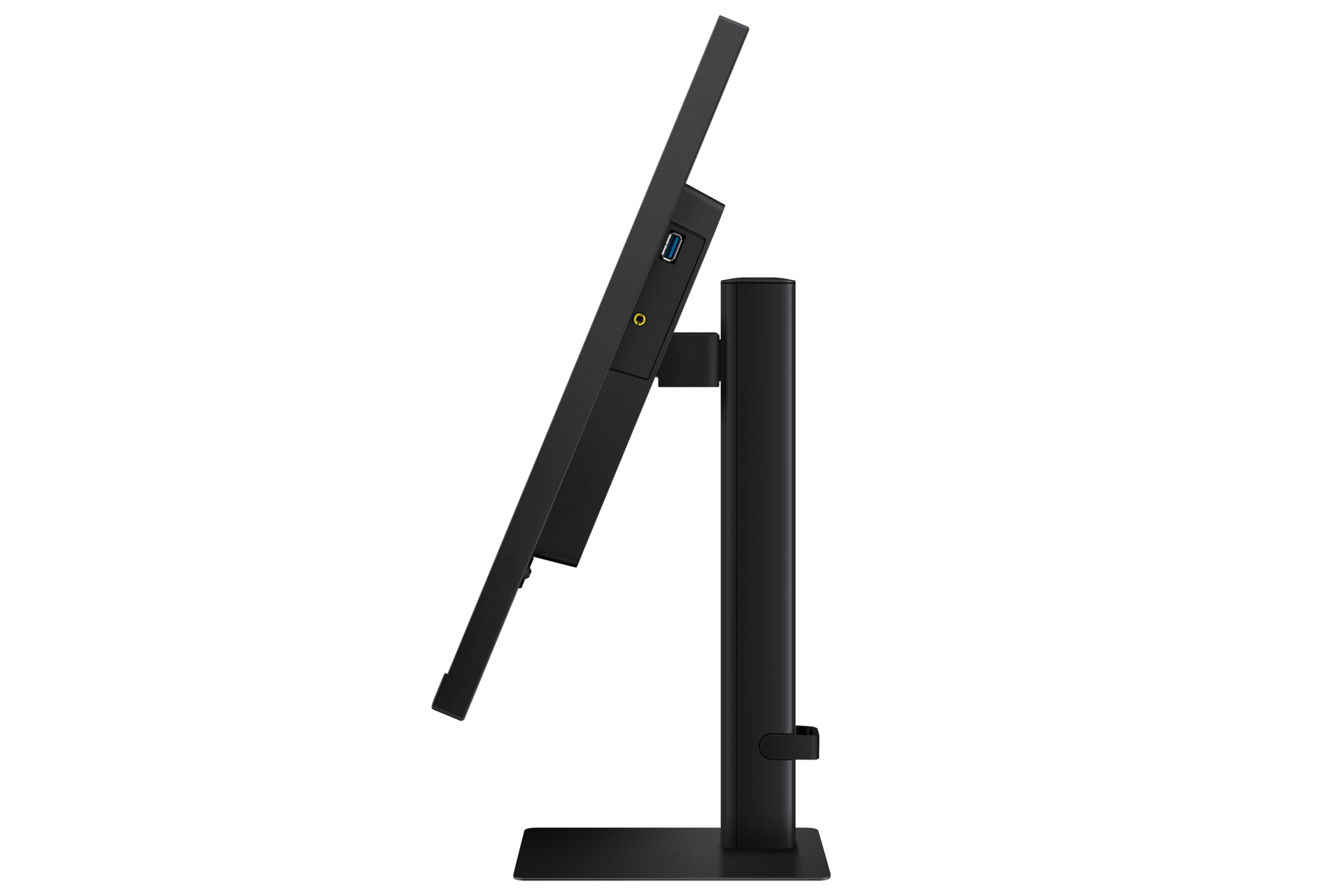 Monitor Viewfinity S7 27 cali 4K UHD LS27D700EAUXEN - widok bokiem z odchylonym do tyłu ekranem