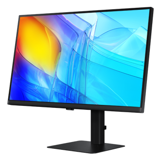 Monitor Viewfinity S8 27 cali 4K UHD LS27D800UAUXEN - widok po skosie z odchylonym ekranem