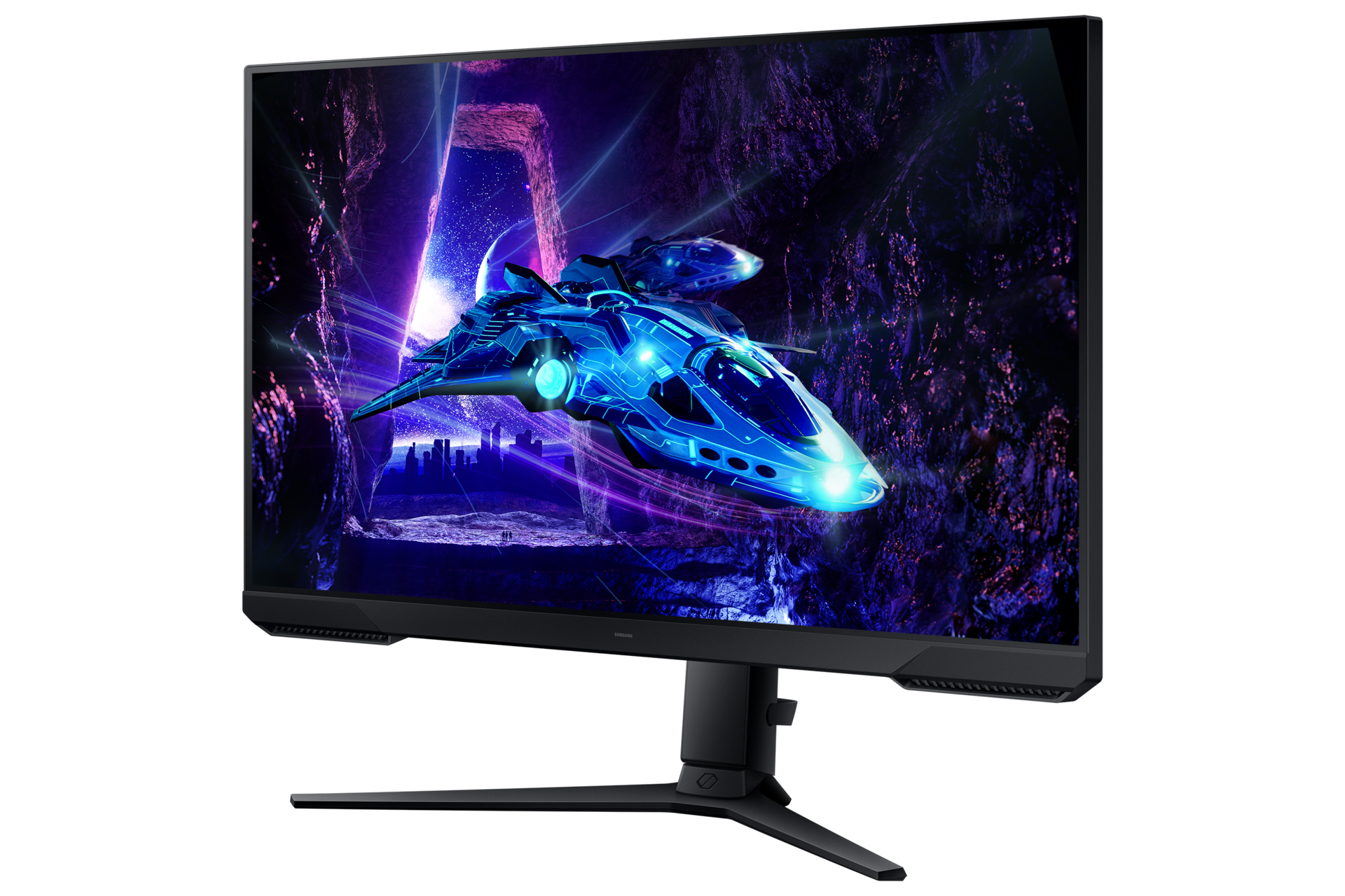 Monitor gamingowy Odyssey G3 G30D 27" LS27DG300EUXEN bokiem od prawej 