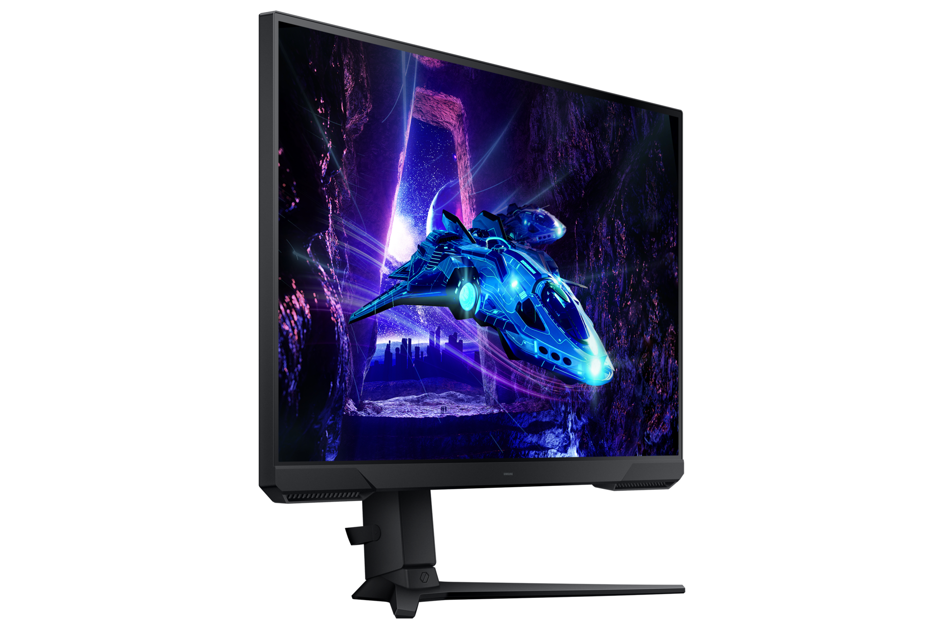 Monitor gamingowy Odyssey G3 G30D 27" LS27DG300EUXEN pokazany bokiem od lewej 